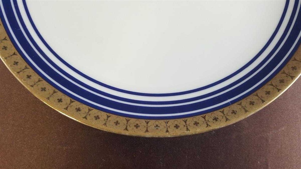 [45811280] Kuchenteller Dessertteller Frühstücksteller 19,2 cm Retsch Wunsiedel Kobalt Blau Gold gebraucht - gut Bild 3