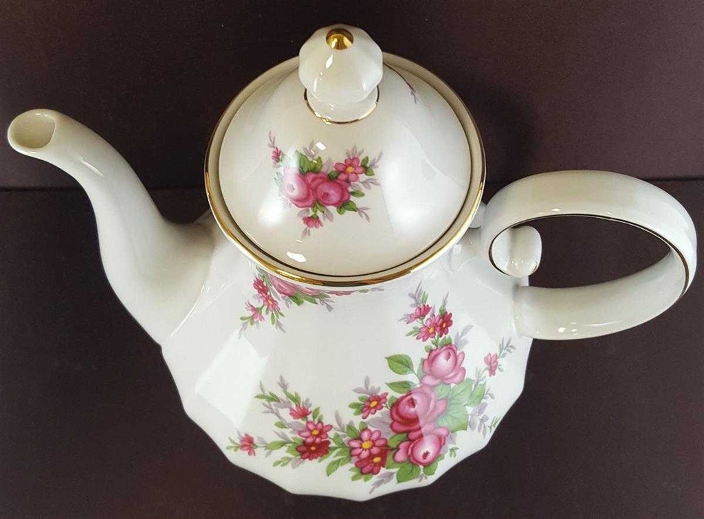 [45811286] Kaffeekanne Goldrand 1,3 L Seltmann Weiden Rote Blumen gebraucht - sehr gut Bild 5