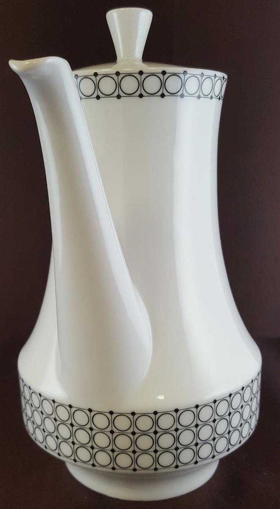 [45811308] Kaffeekanne Kanne 1,3 L Winterling Kirchenlamitz schwarze Kreise Schwarz gebraucht - sehr gut Bild 3