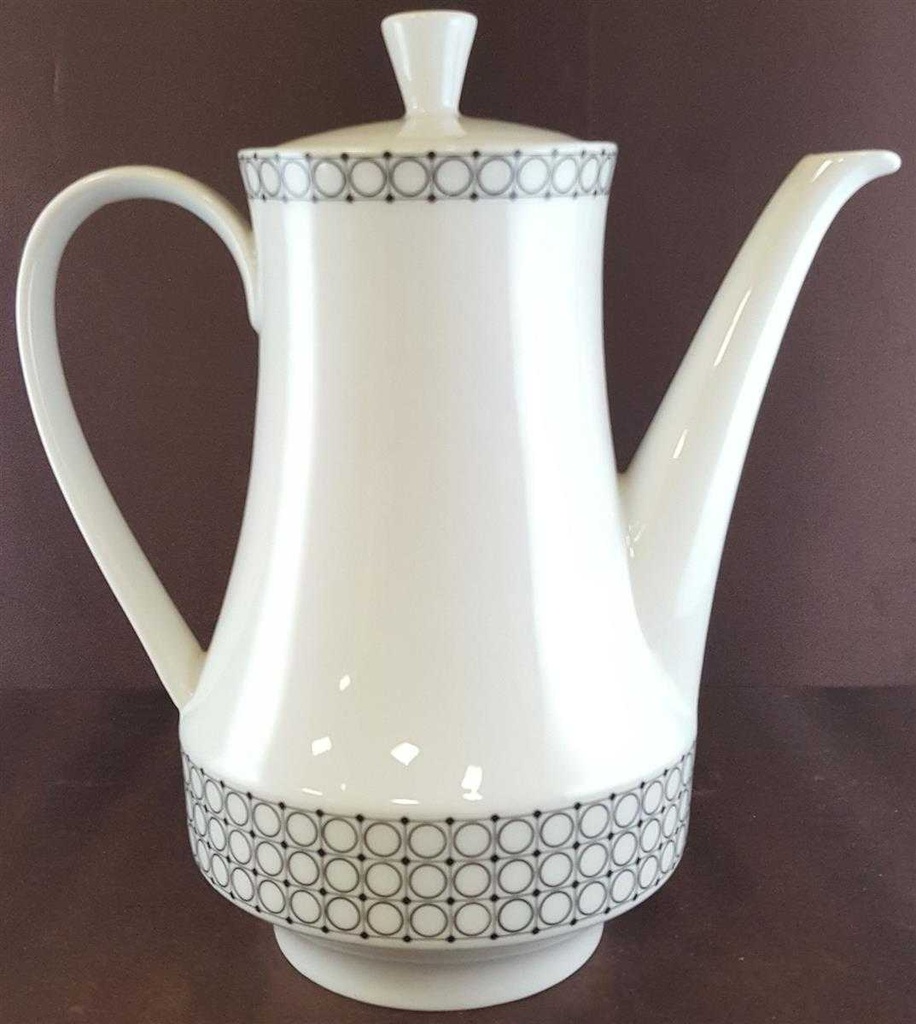 [45811308] Kaffeekanne Kanne 1,3 L Winterling Kirchenlamitz schwarze Kreise Schwarz gebraucht - sehr gut Bild 5