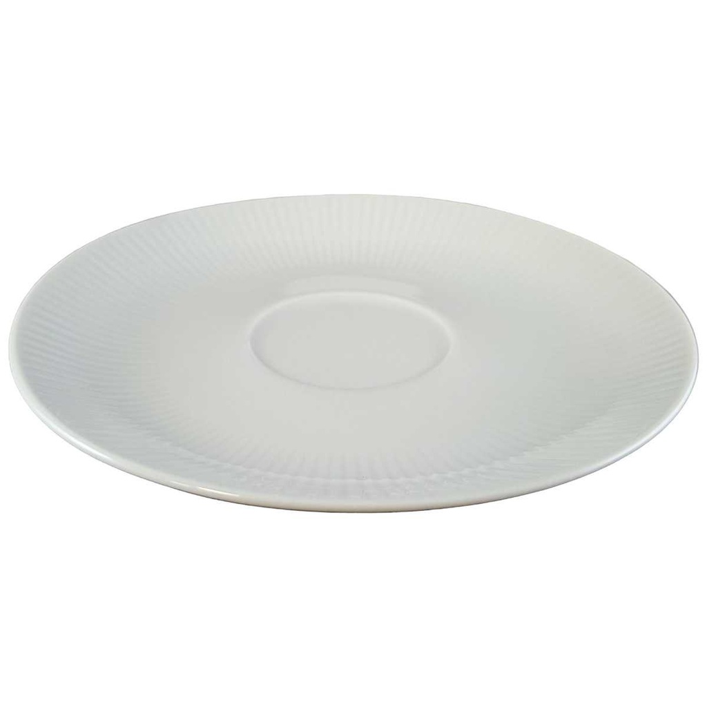 [45811321] Untertasse für Kaffee 14,4 cm Retsch Wunsiedel Weiß gerippt gebraucht - gut Bild 2