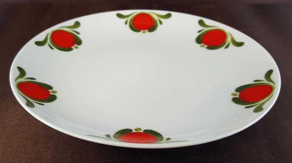 [45811332] Kuchenteller Dessertteller Frühstücksteller 19,5 cm Winterling Röslau Retrodekor Rot grün gebraucht - gut Bild 2