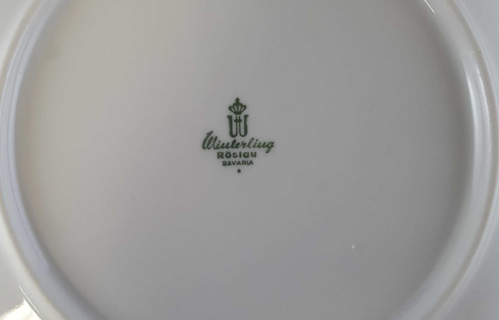 [45811332] Kuchenteller Dessertteller Frühstücksteller 19,5 cm Winterling Röslau Retrodekor Rot grün gebraucht - gut Bild 4
