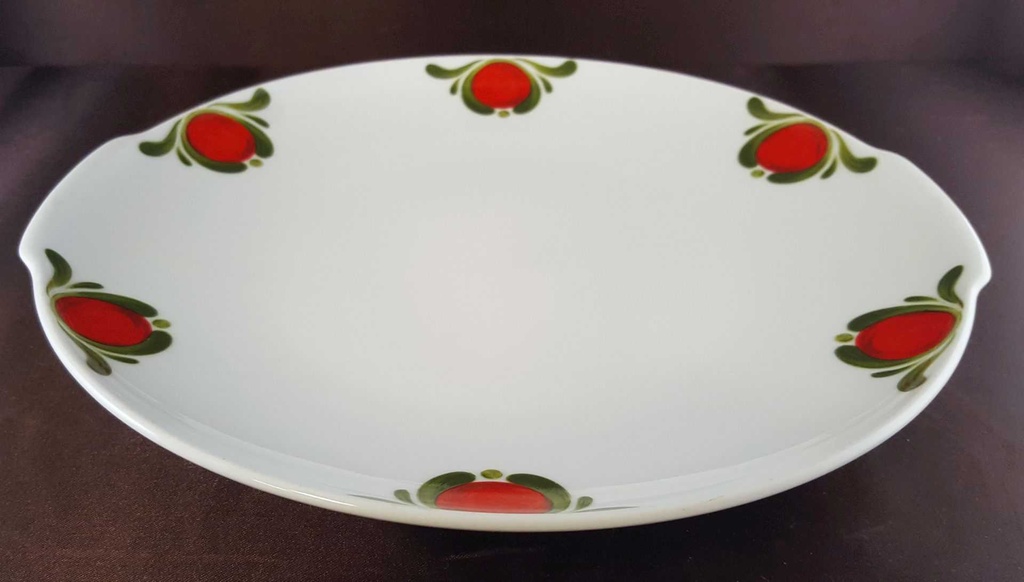 [45811333] Dessertteller Tortenplatte Kuchenplatte Winterling Röslau Retrodekor Rot grün gebraucht - gut Bild 2