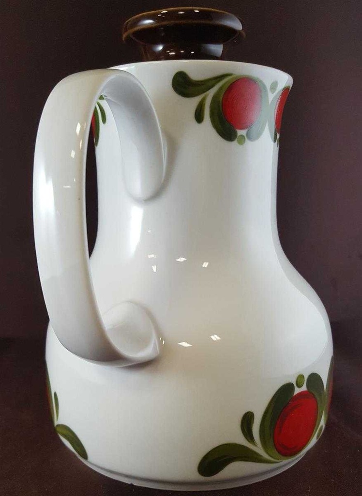 [45811336] Kaffeekanne Kanne 1,3 L Winterling Röslau Retrodekor Rot grün gebraucht - gut Bild 3