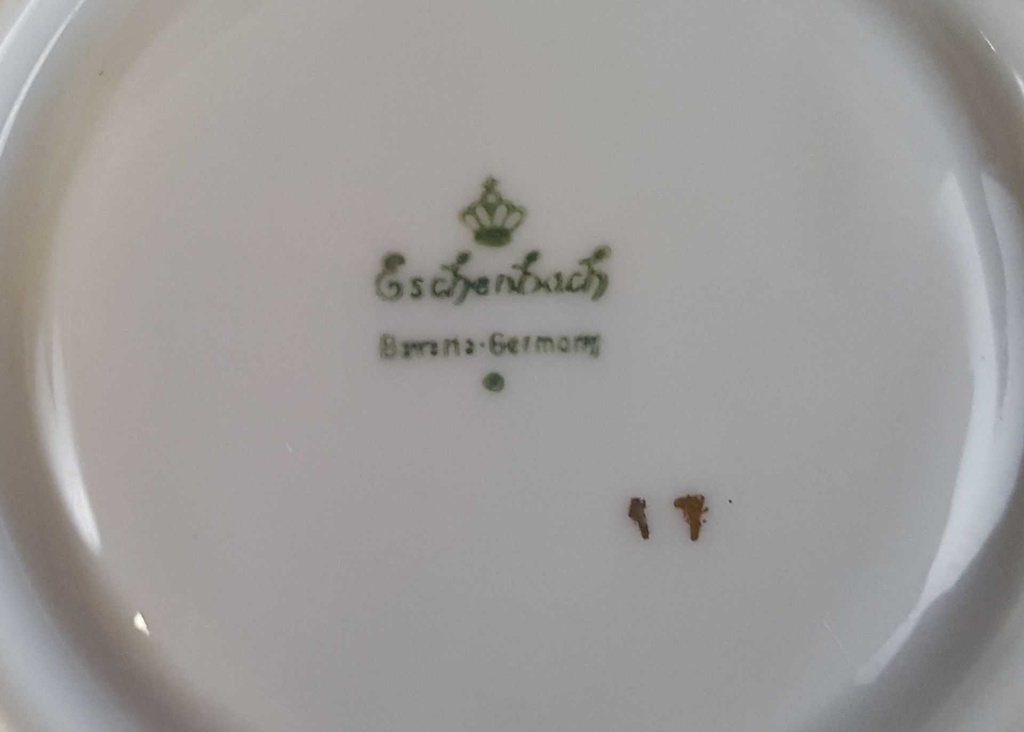 [45811348] Untertasse für Kaffee Goldrand 14,5 cm Eschenbach Alte Formen 5 mm gebraucht - gut Bild 3