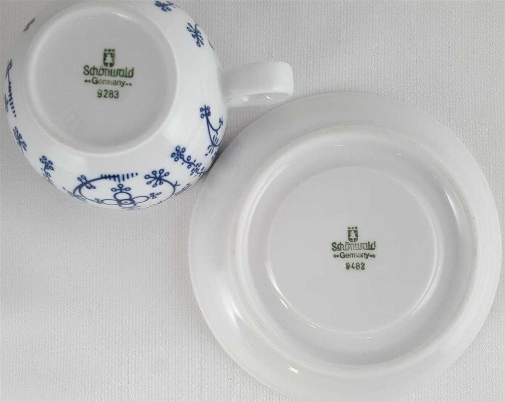 [45811375] Untertasse für Mokka 10,8 cm Schönwald Indisch Blau Strohblume gebraucht - sehr gut Bild 3