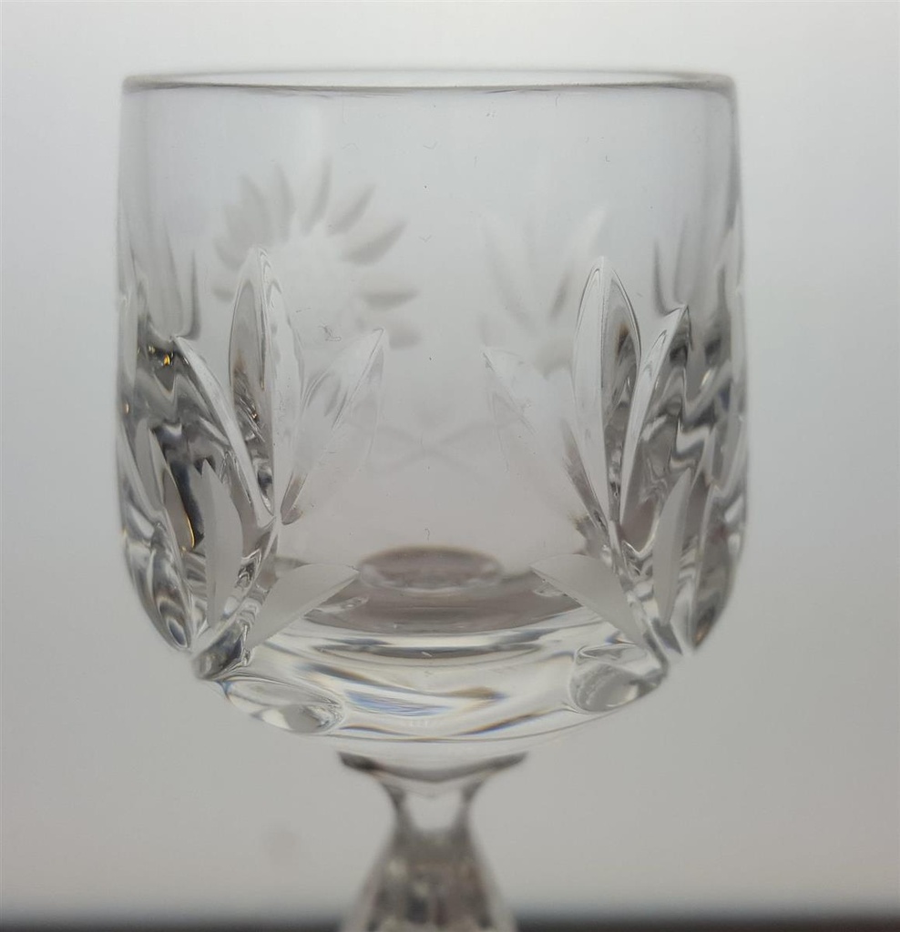 [2118745] 2er Set Kristall Schnapsglas Schnapsgläser Blumenmuster H 10,5 cm Bild 3