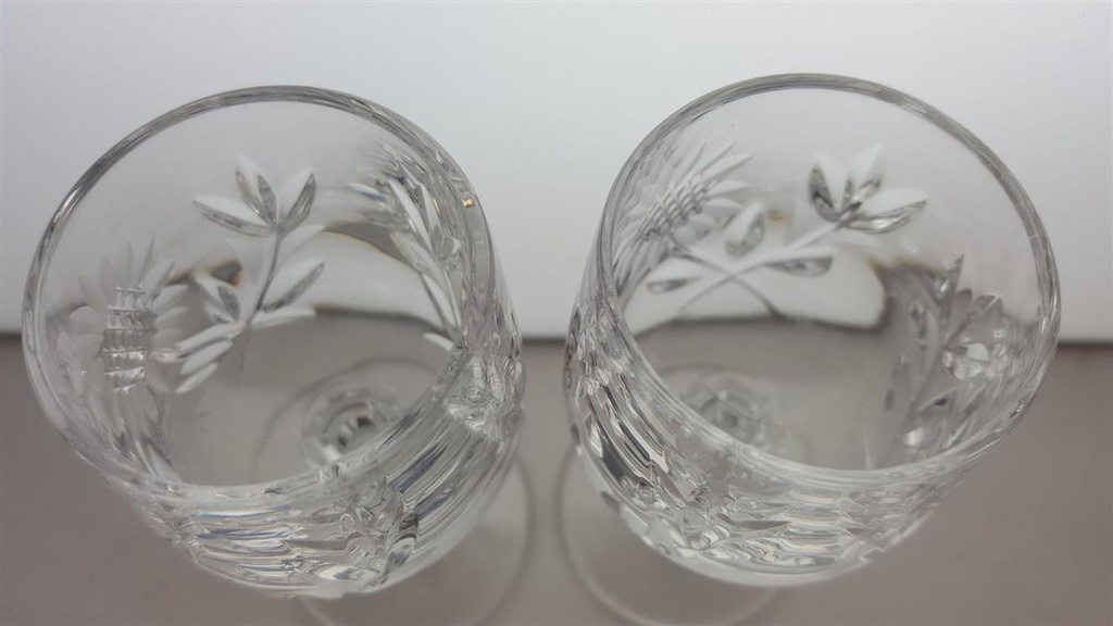 [2118745] 2er Set Kristall Schnapsglas Schnapsgläser Blumenmuster H 10,5 cm Bild 5