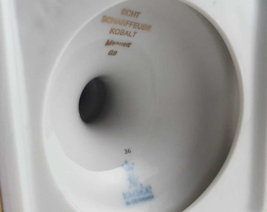 [45811404] Henkelvase 35 cm AK Kaiser Porzellan Menuett gebraucht - sehr gut Bild 5