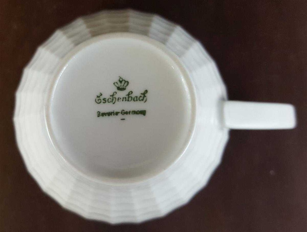 [45811408] Kaffeetasse Tasse Eschenbach Gitterrelief Weiß gebraucht - sehr gut Bild 3