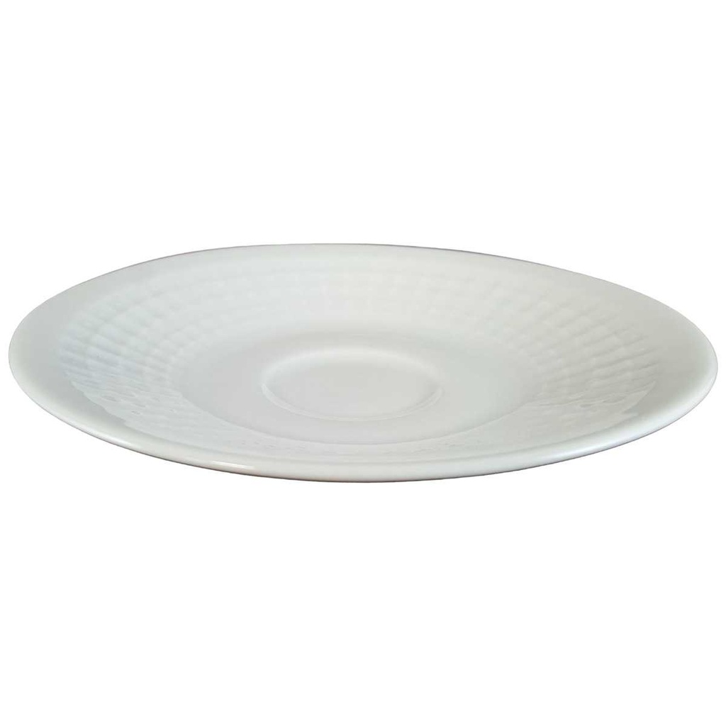 [45811409] Untertasse für Kaffee 14,7 cm Eschenbach Gitterrelief Weiß gebraucht - sehr gut Bild 2