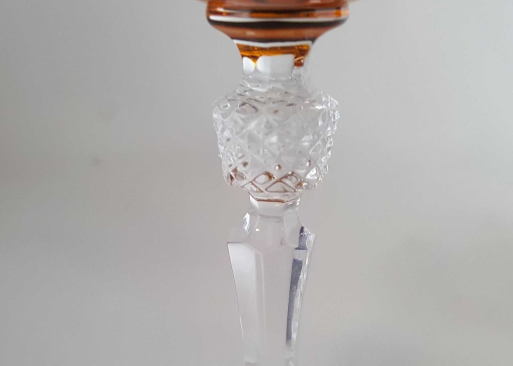 [45811434] Likörglas Schnapsglas Römerglas Überfangglas Nachtmann Antika Beige Bernstein gebraucht - sehr gut Bild 3