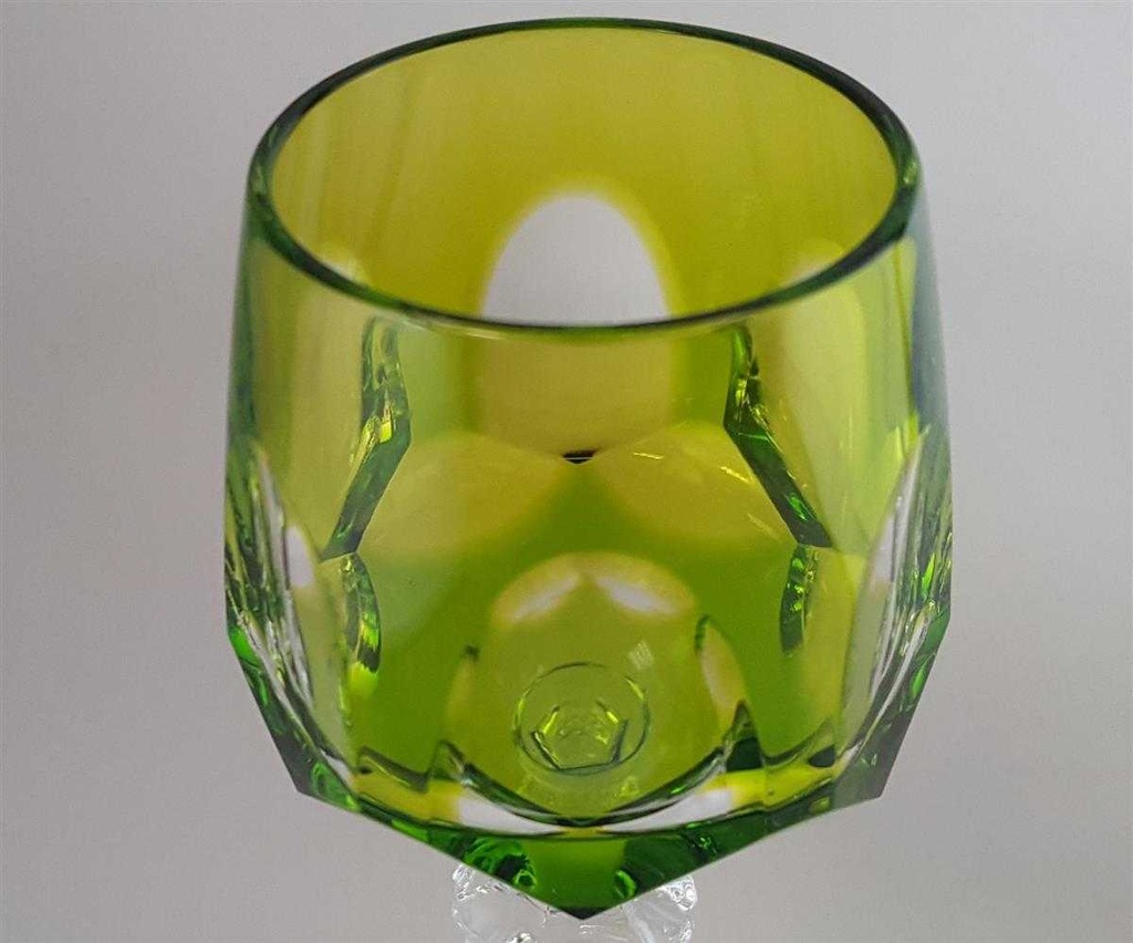 [45811435] Likörglas Schnapsglas Römerglas Überfangglas Nachtmann Antika Grün Resedagrün gebraucht - sehr gut Bild 2