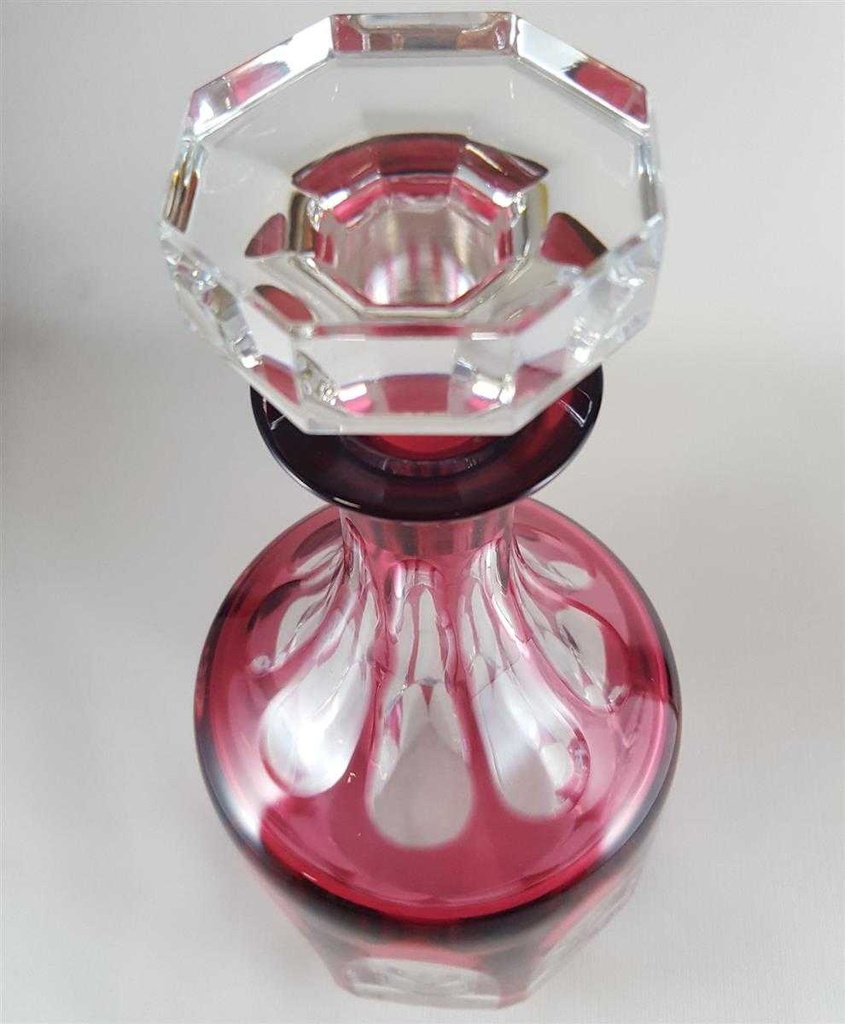 [45811438] Karaffe Römerglas Überfangglas Nachtmann Antika Goldrubin Amethyst Lila gebraucht - sehr gut Bild 3