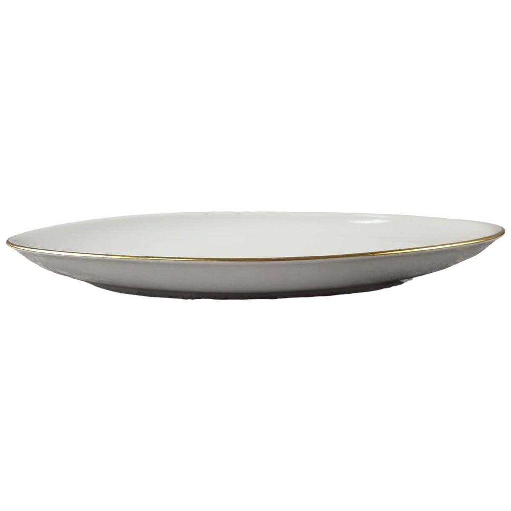 [458114396] Servierplatte Fleischplatte Goldrand 27,5x18,5 cm Fürstenberg Schloß 644 0801 gebraucht - gut Bild 2