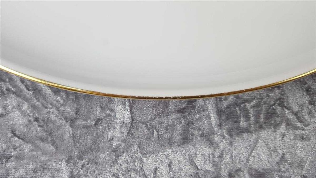 [458114396] Servierplatte Fleischplatte Goldrand 27,5x18,5 cm Fürstenberg Schloß 644 0801 gebraucht - gut Bild 4