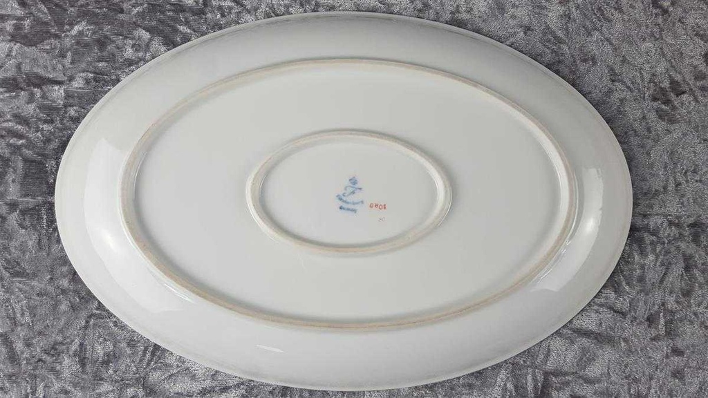 [458114398] Servierplatte Fleischplatte Goldrand 33x22 cm Fürstenberg Schloß 644 0801 gebraucht - gut Bild 4