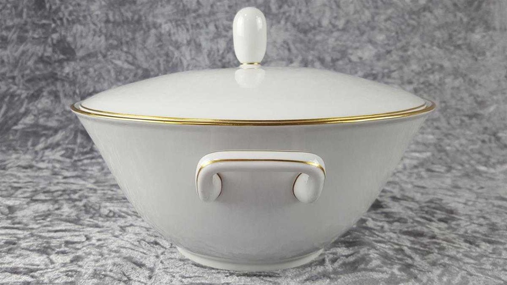 [458114400] Ragoutterrine Servierschüssel Goldrand 1,9 L Fürstenberg Schloß 644 0801 gebraucht - sehr gut Bild 3