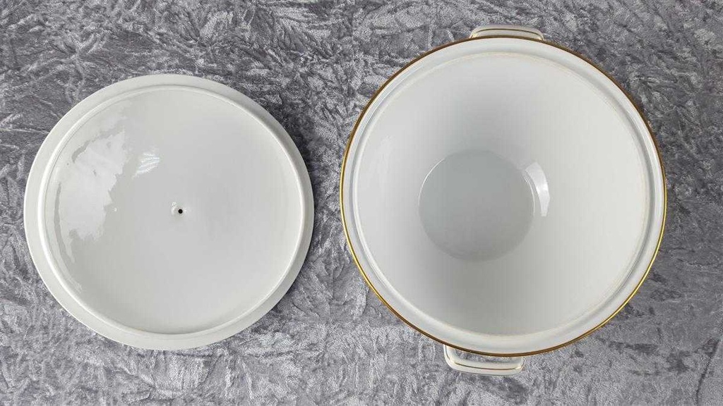 [458114400] Ragoutterrine Servierschüssel Goldrand 1,9 L Fürstenberg Schloß 644 0801 gebraucht - sehr gut Bild 5