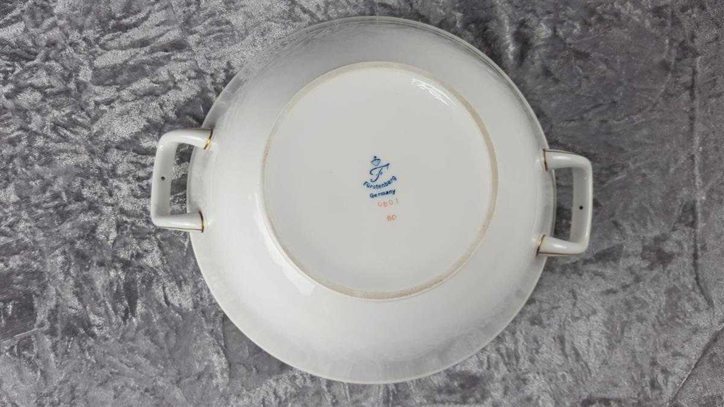 [458114400] Ragoutterrine Servierschüssel Goldrand 1,9 L Fürstenberg Schloß 644 0801 gebraucht - sehr gut Bild 7