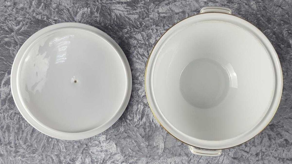 [458114401] Ragoutterrine Servierschüssel Goldrand 1,4 L Fürstenberg Schloß 644 0801 gebraucht - sehr gut Bild 4