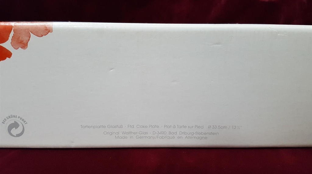 [458114413] Servierplatte Tortenplatte Tortenständer Glasfuß 9,5 cm Walther Glas gebraucht - neuwertig Bild 7