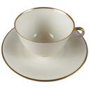 [458114418] Kaffeetasse mit Untertasse Tasse Goldrand Edelstein Bavaria 15808 Elfenbein Beige gebraucht - gut Bild 2
