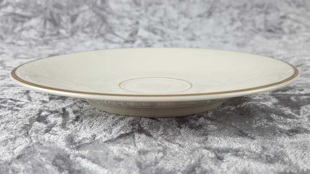 [458114420] Untertasse für Kaffee Goldrand 15,6 cm Edelstein Bavaria 15808 Elfenbein Beige gebraucht - gut Bild 3