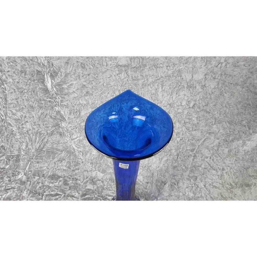 [458114428] Vase Blumenvase 32 cm Schott Einzelteile Blau gebraucht - gut Bild 3