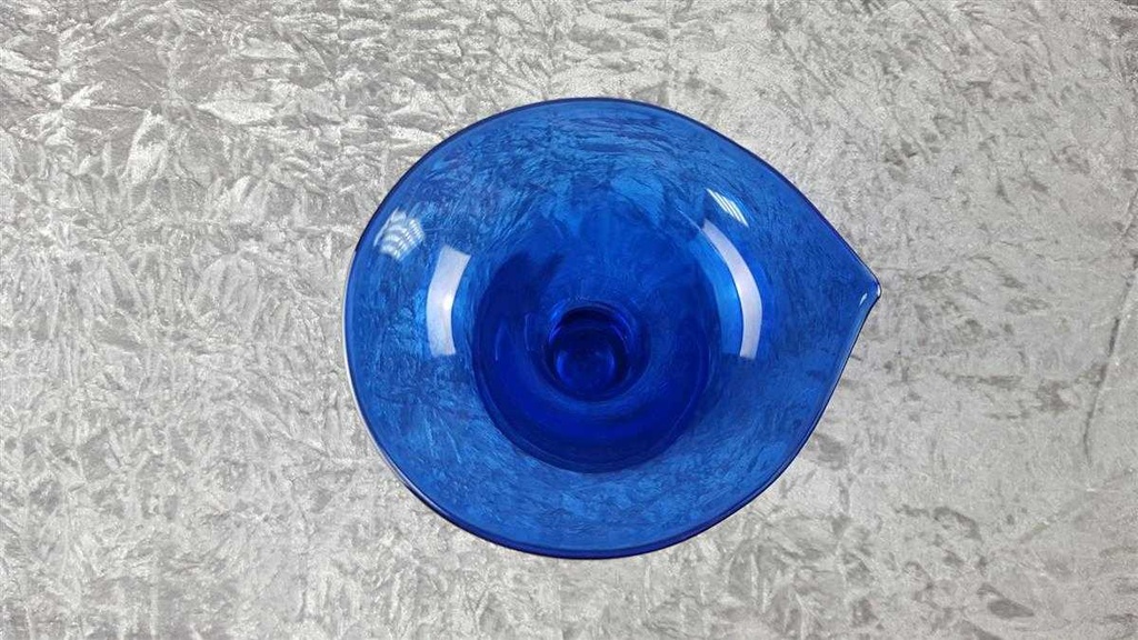 [458114428] Vase Blumenvase 32 cm Schott Einzelteile Blau gebraucht - gut Bild 5