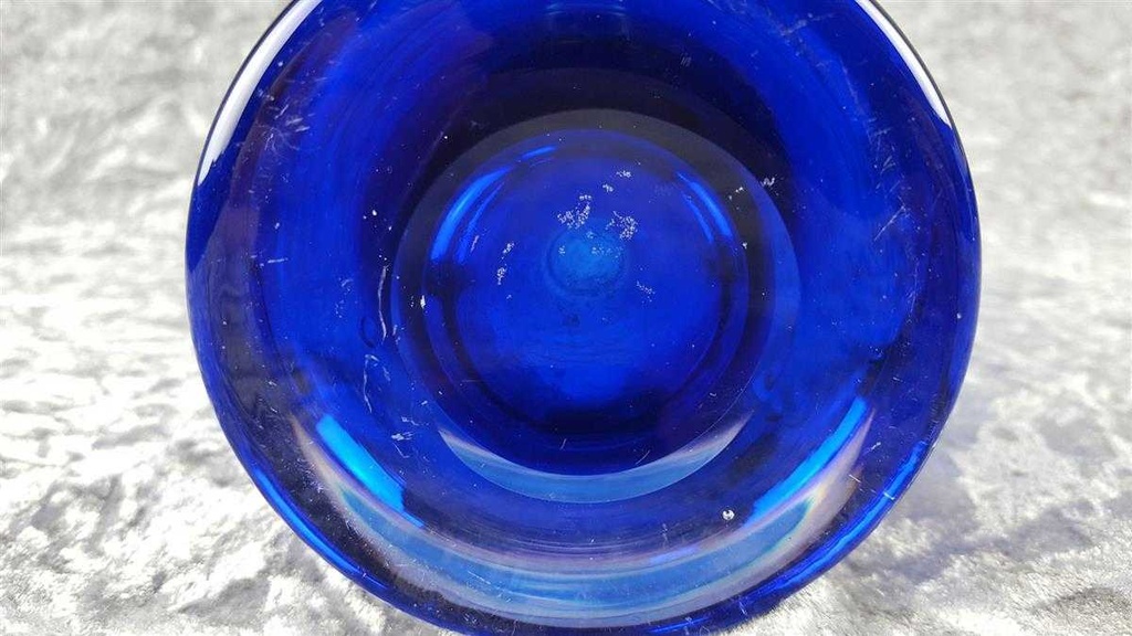 [458114428] Vase Blumenvase 32 cm Schott Einzelteile Blau gebraucht - gut Bild 10