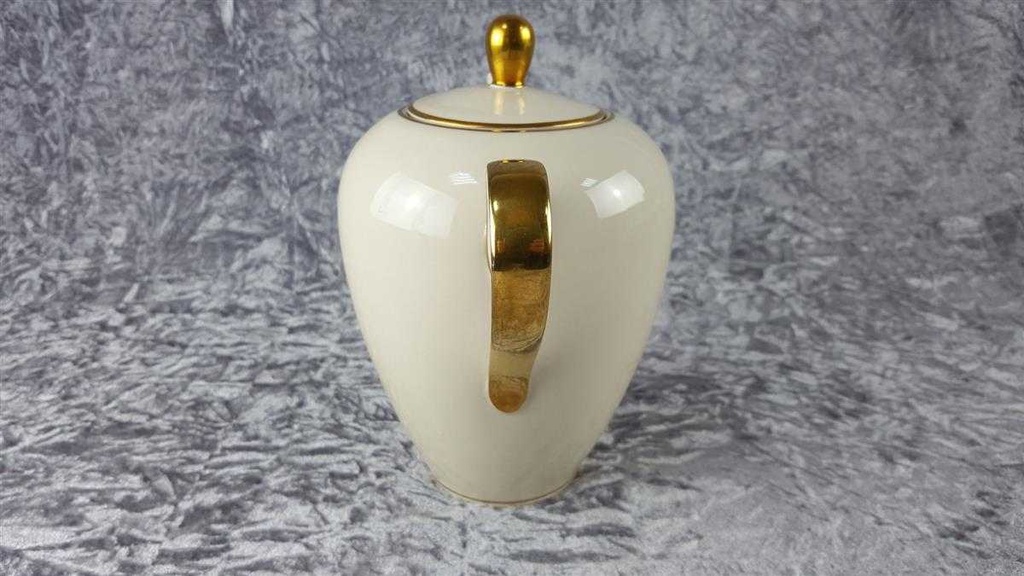 [458114432] Kaffeekanne Goldrand 2 L Edelstein Bavaria 15808 Elfenbein Beige gebraucht - gut Bild 4