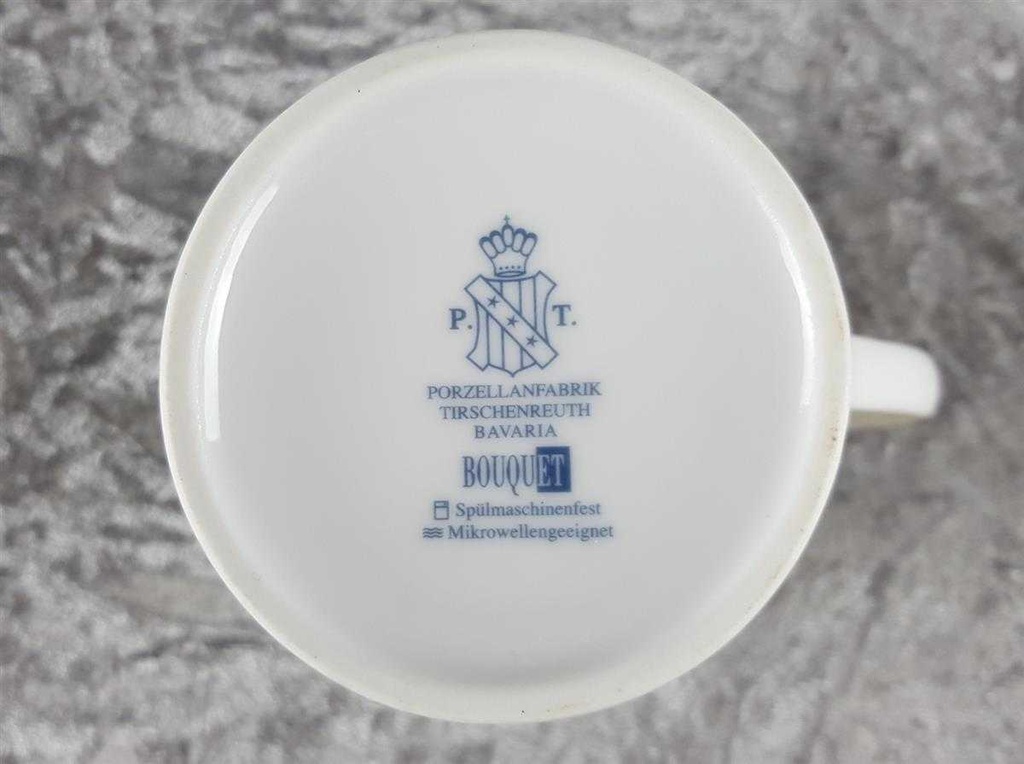 [458114457] Kaffeetasse Kaffeebecher mikrowellengeeignet Tirschenreuth Diplomat Bouquet gebraucht - sehr gut Bild 5