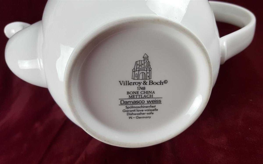 [458114459] Kaffeekanne Kanne 1,2 L Villeroy & Boch Damasco Weiß gebraucht - sehr gut Bild 3
