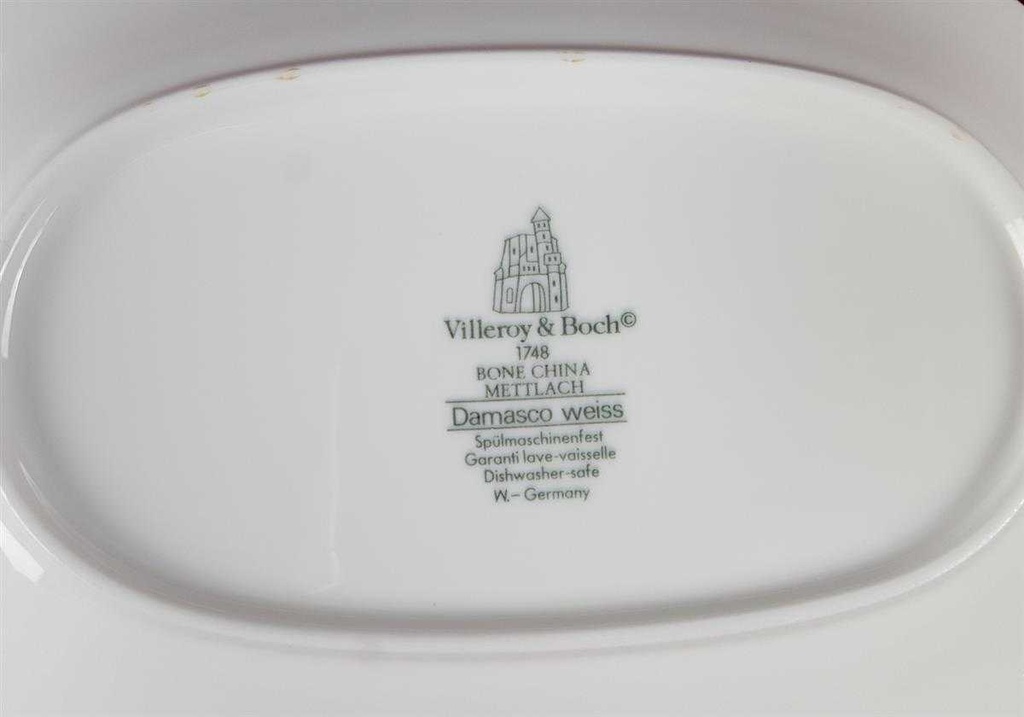 [458114460] Tablett für Milch und Zucker 21,4x14,9 cm Villeroy & Boch Damasco Weiß gebraucht - akzeptabel Bild 7