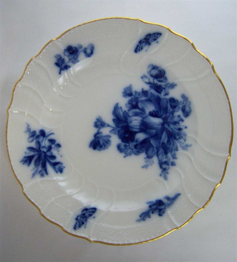 [4581145] Suppenteller Goldrand 24,3 cm KPM Berlin Neuosier Blaue Blumen gebraucht - gut Bild 10