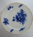 [4581145] Suppenteller Goldrand 24,3 cm KPM Berlin Neuosier Blaue Blumen gebraucht - gut Bild 10