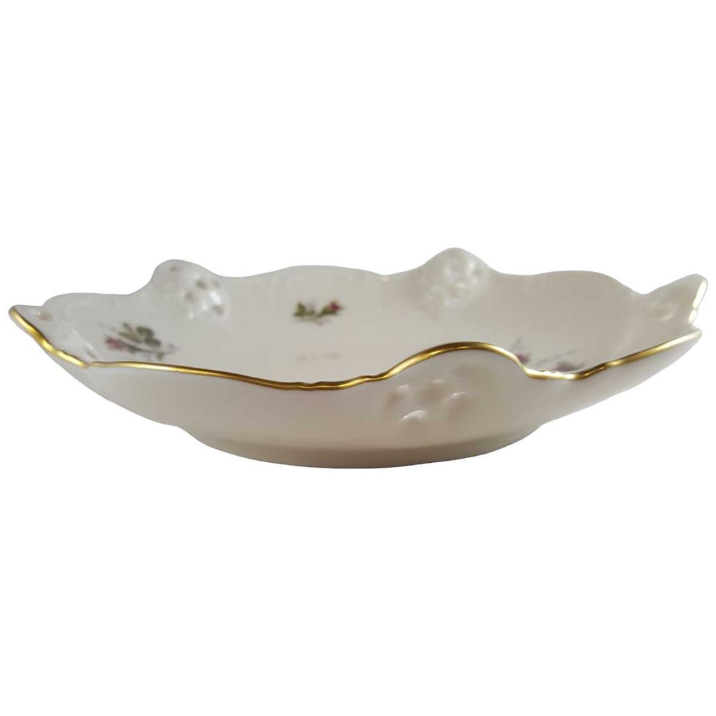 [45811450] Durchbruchschale Goldrand Durchbrucharbeit 20 cm Rosenthal Classic Rose Collection Moosrose mit Elfenbein gebraucht - sehr gut Bild 2