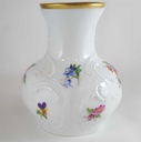 [45811453] Vase Royal KPM Bavaria Handarbeit mit Goldrand Bunte Blumen H 11,2 cm Bild 4