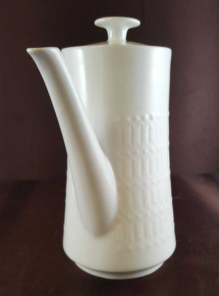 [45811461] Mokkakanne 0,75 L Winterling Kirchenlamitz Relief weiß gebraucht - sehr gut Bild 2