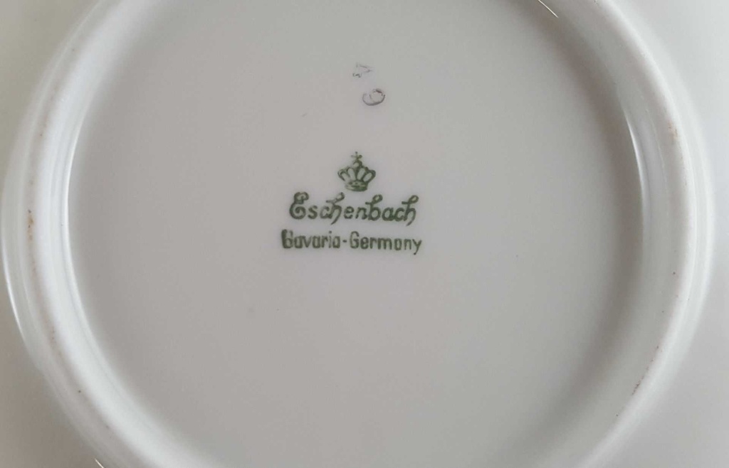 [45811462] Glasuntersetzer Goldrand 11,1 cm Eschenbach Alte Formen 5 mm gebraucht - sehr gut Bild 3