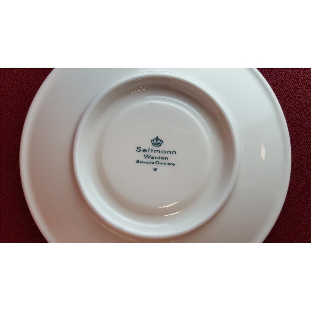 [2118752] Untertasse Kaffee-/Cappuccino-Untertasse 14,2 cm Seltmann Weiden Weiß Elfenbein gebraucht - gut Bild 3
