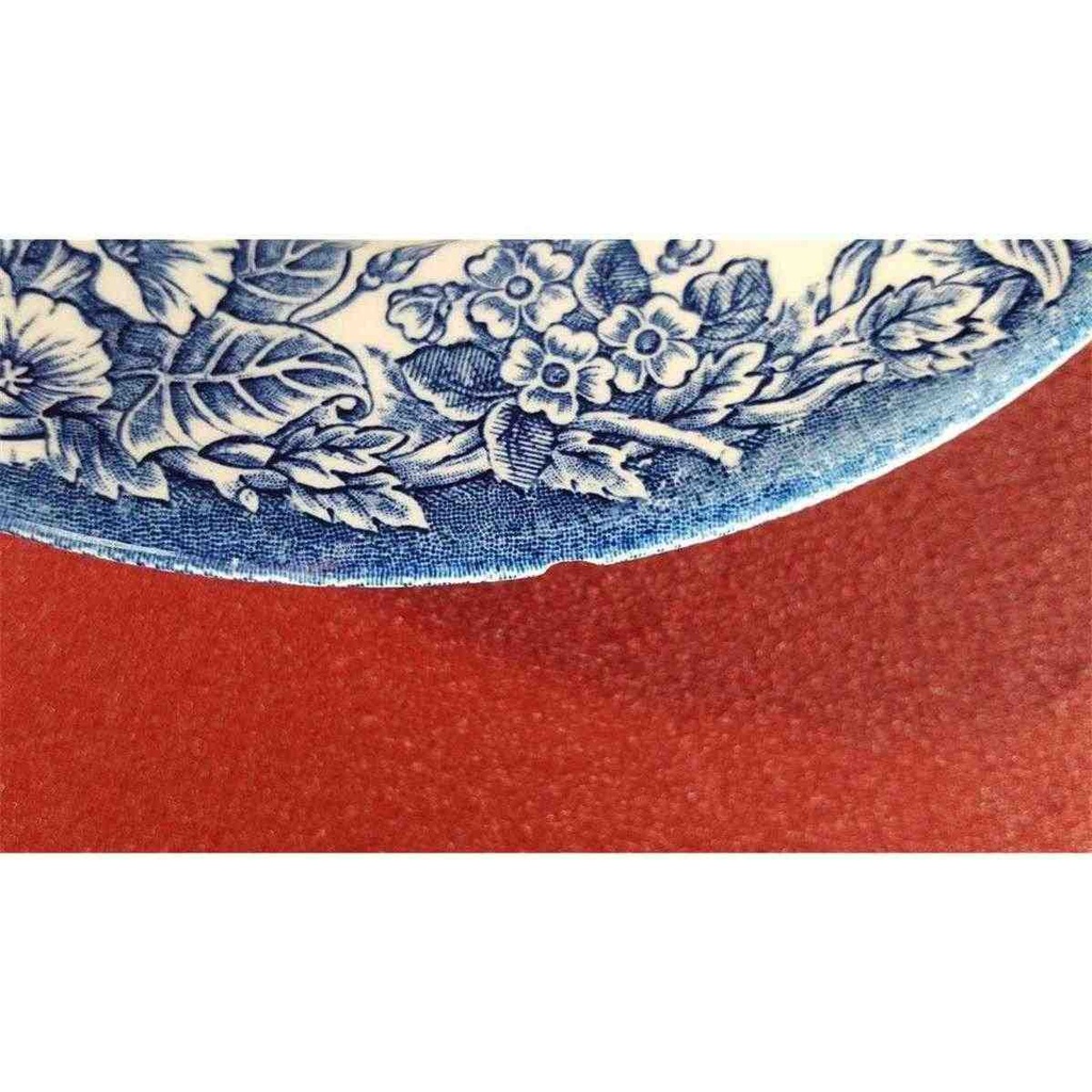 [458114752] Suppenteller 22,2 cm English Ironstone Tableware (EIT) EIT England Morning Glories On Rim Blau gebraucht - akzeptabel Bild 4