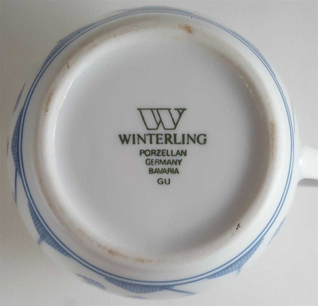 [45811480] Kaffeetasse Kaffeebecher Winterling Indisch Blau Strohblume gebraucht - sehr gut Bild 3