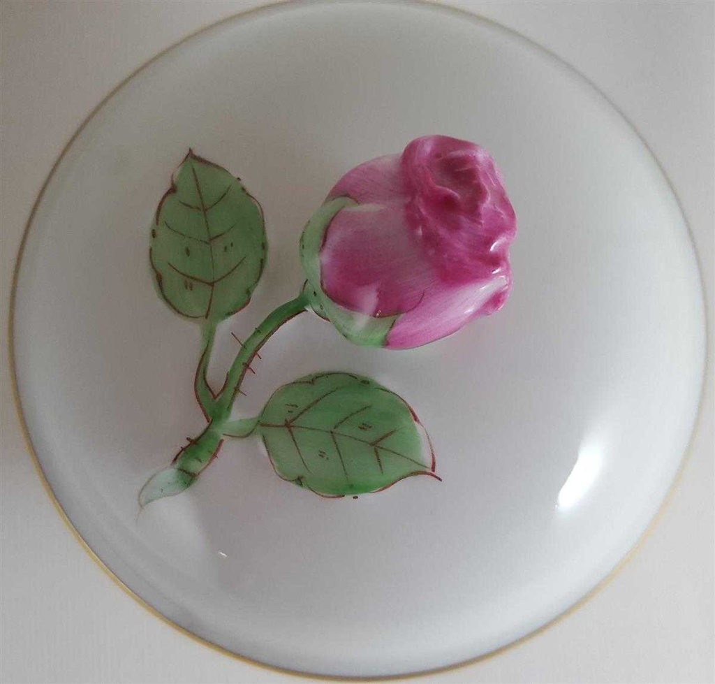 [45811484] Zuckerdose Fürstenberg Alt Rote Rose 02171 gebraucht - sehr gut Bild 2