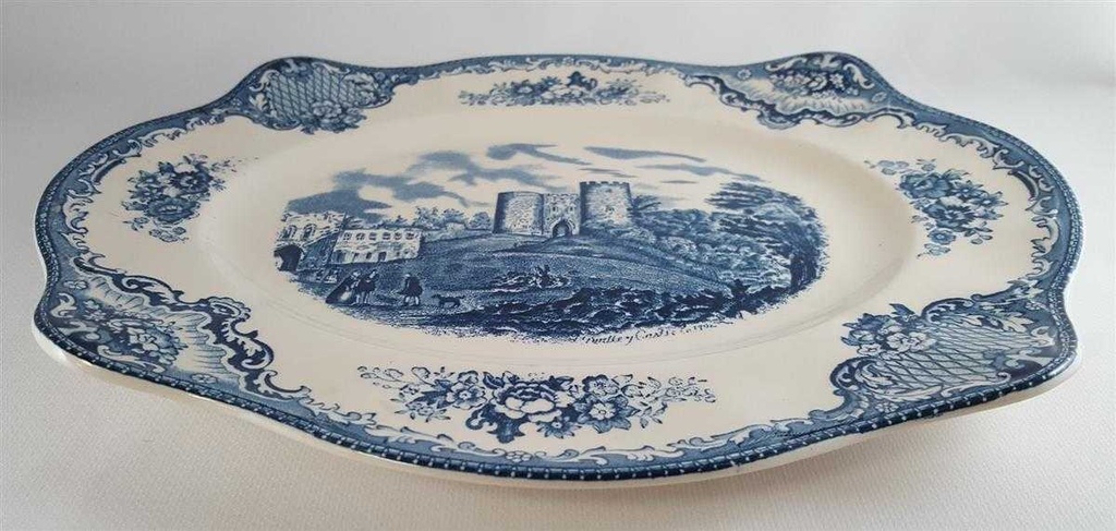 [45811490] Fleischplatte 28,2x23,5 cm Johnson Bros Old Britain Castles Blau gebraucht - gut Bild 2