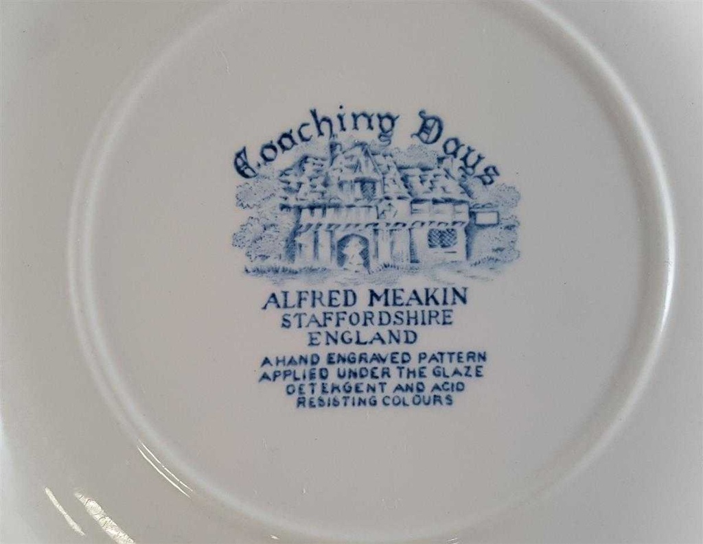 [45811491] Suppenteller 22,7 cm Alfred Meakin Coaching Days Blau gebraucht - gut Bild 3