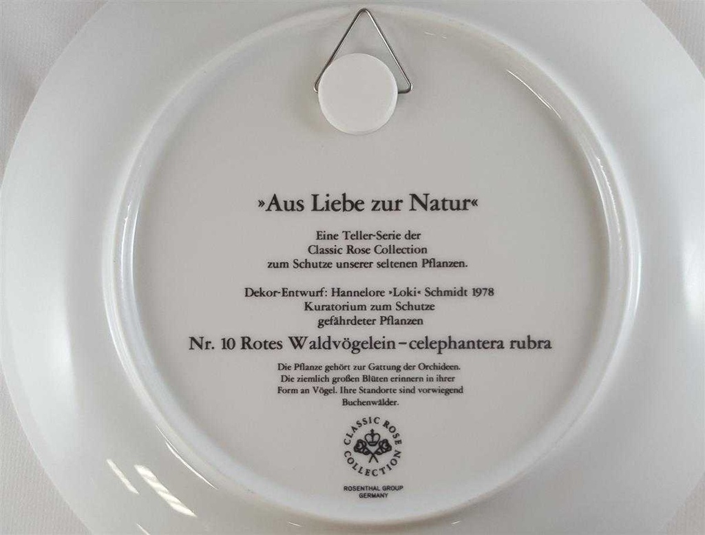 [45811493] Wandteller Rosenthal Loki Schmidt Aus Liebe zur Natur gebraucht - sehr gut Bild 4