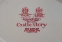 [45811495] Fleischplatte 30,3x25,5 cm Johnson Bros Castle Story Rot gebraucht - sehr gut Bild 3